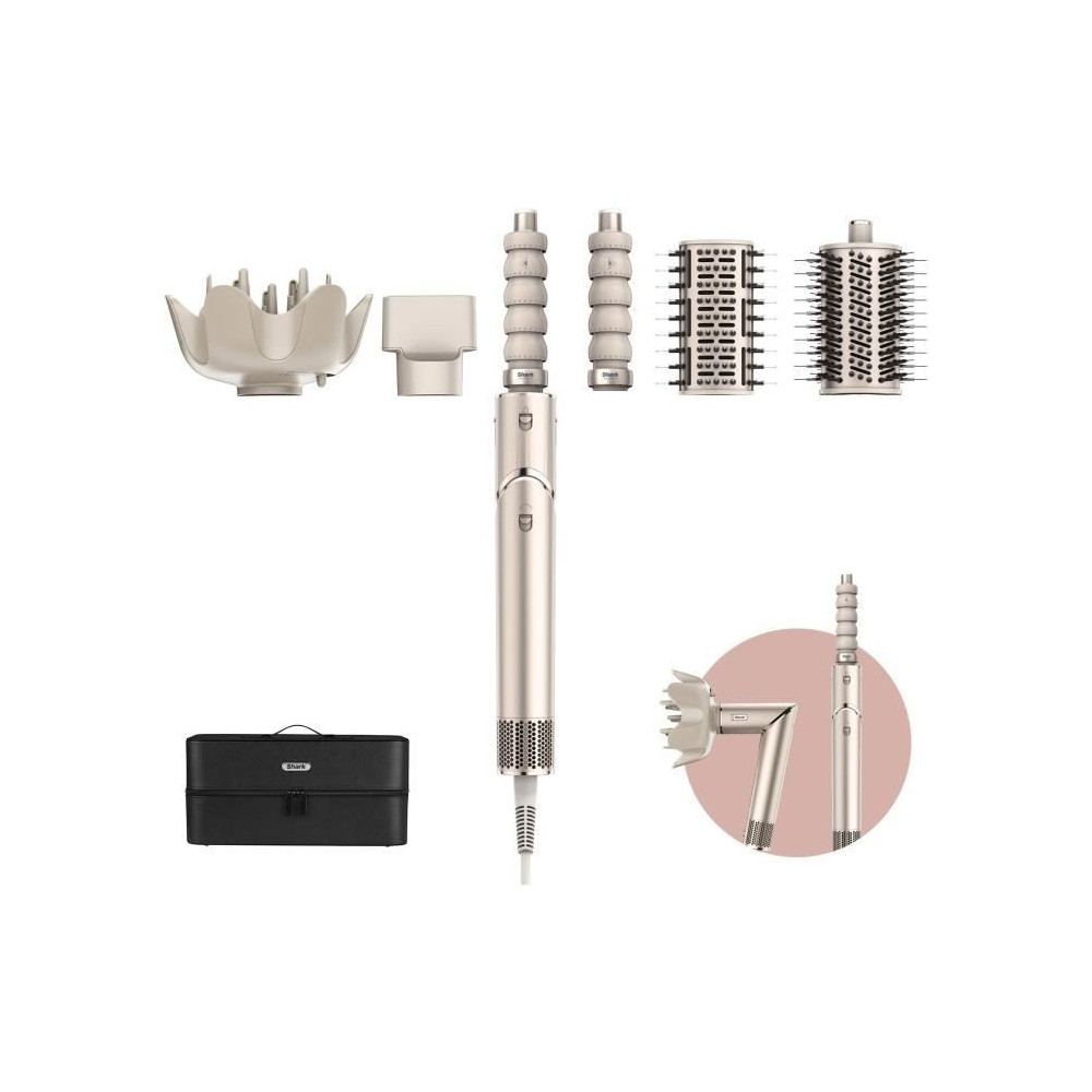 Seche-cheveux & styler 2 en 1 - SHARK FLEXSTYLE - HD446SLEU - 5 access