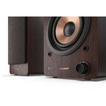 Haut-parleurs Bluetooth - SHARP - CP-SS30(BR) - Bibliotheque Marron -