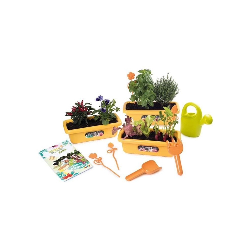 SMOBY - Silence ça Pousse Set de jardinieres + accessoires - Fabricat