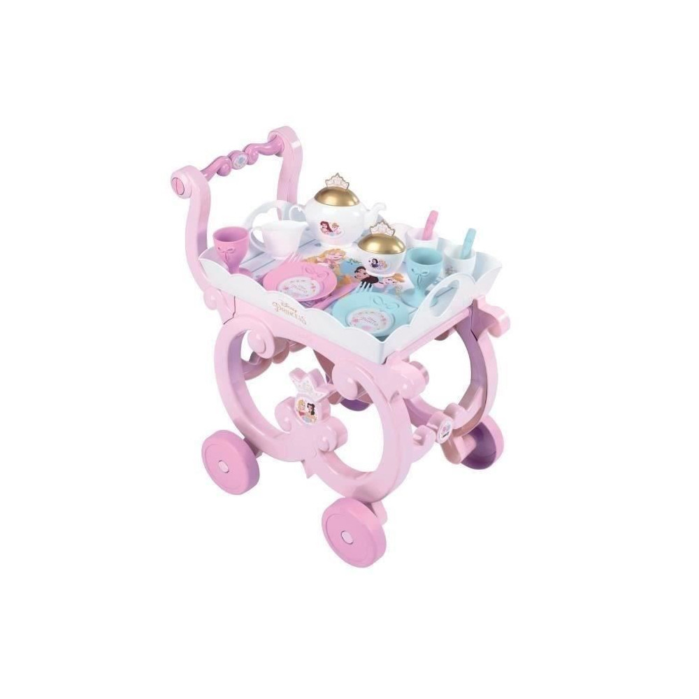 Desserte XL Disney Princess - Smoby - Mixte - Rose - 17 accessoires in