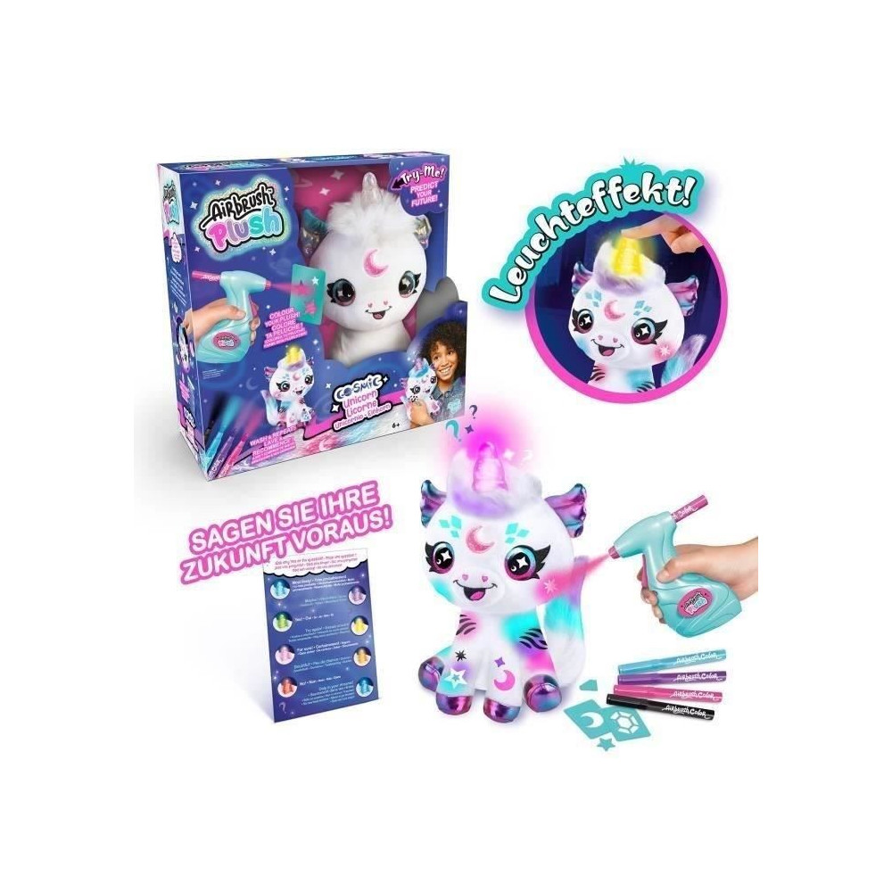 Canal Toys - Airbrush Plush - Peluche Licorne Cosmique a personnaliser