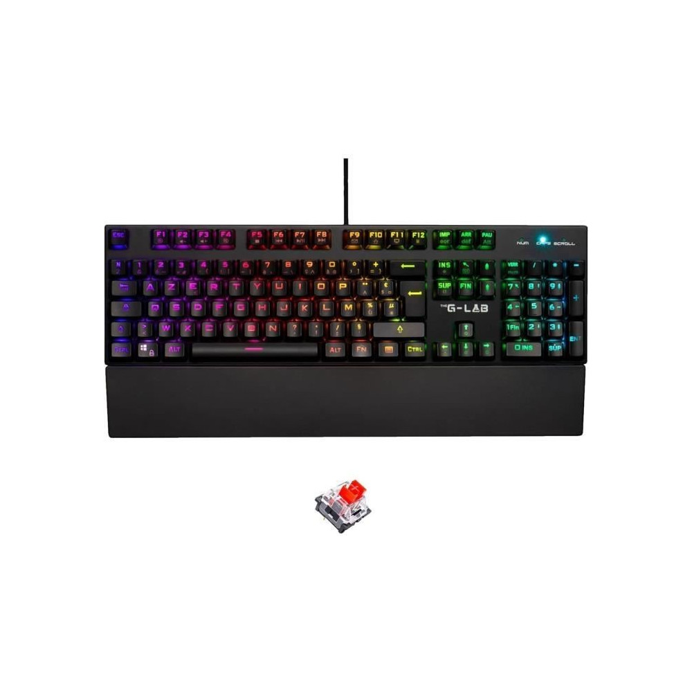 Clavier Gamer - The G-Lab - KEYZ RUBIDIUM - Mécanique (Switch Rouge)