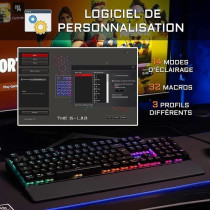 Clavier Gamer - The G-Lab - KEYZ RUBIDIUM - Mécanique (Switch Rouge)