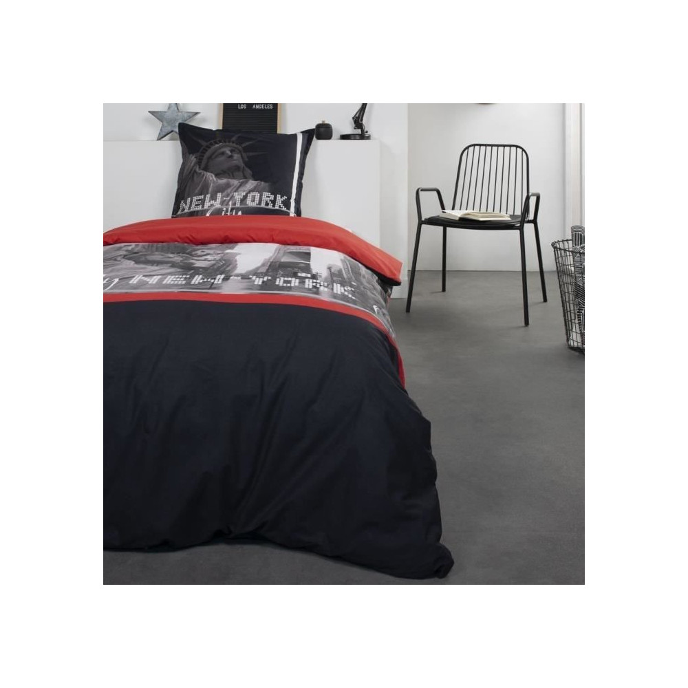 TODAY Clem Parure de lit Coton 1 personne - 140 x 200 cm - Imprimé Ro