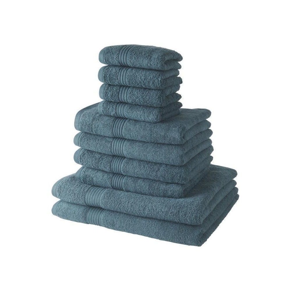 Lot de 10 serviettes de bain TODAY comprenant 4 serviettes 30x50 + 4 s