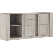 DEMEYERE Ensemble Séjour Table a manger 170 cm + Enfilade 2 portes +
