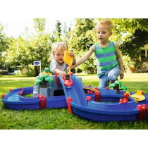Smoby - Circuit de jeu d'eau AquaPlay - Mountain Lake - 2 bâteaux + 3