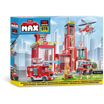 Set de Construction - ZURU - Fire Station Large (976 pieces) - Crée u