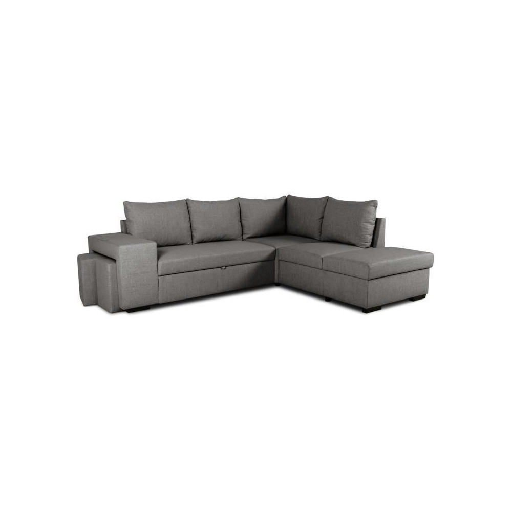 Canapé d'angle convertible réversible 4 places MITCHELL - Tissu Anth